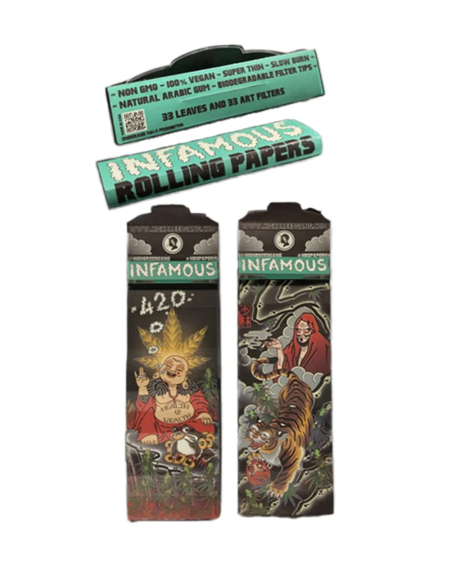 Buy Infamous Kingsize Unbleached Hemp Smoking Papers online in Bangkok and Thailand for Cannabis, Herbs tobacco and Weed rolling