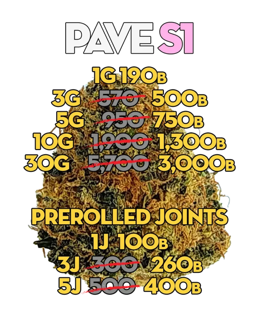 Buy Pave S1 indica hybrid cannabis strain online for fast delivery in Bangkok and Thailand.